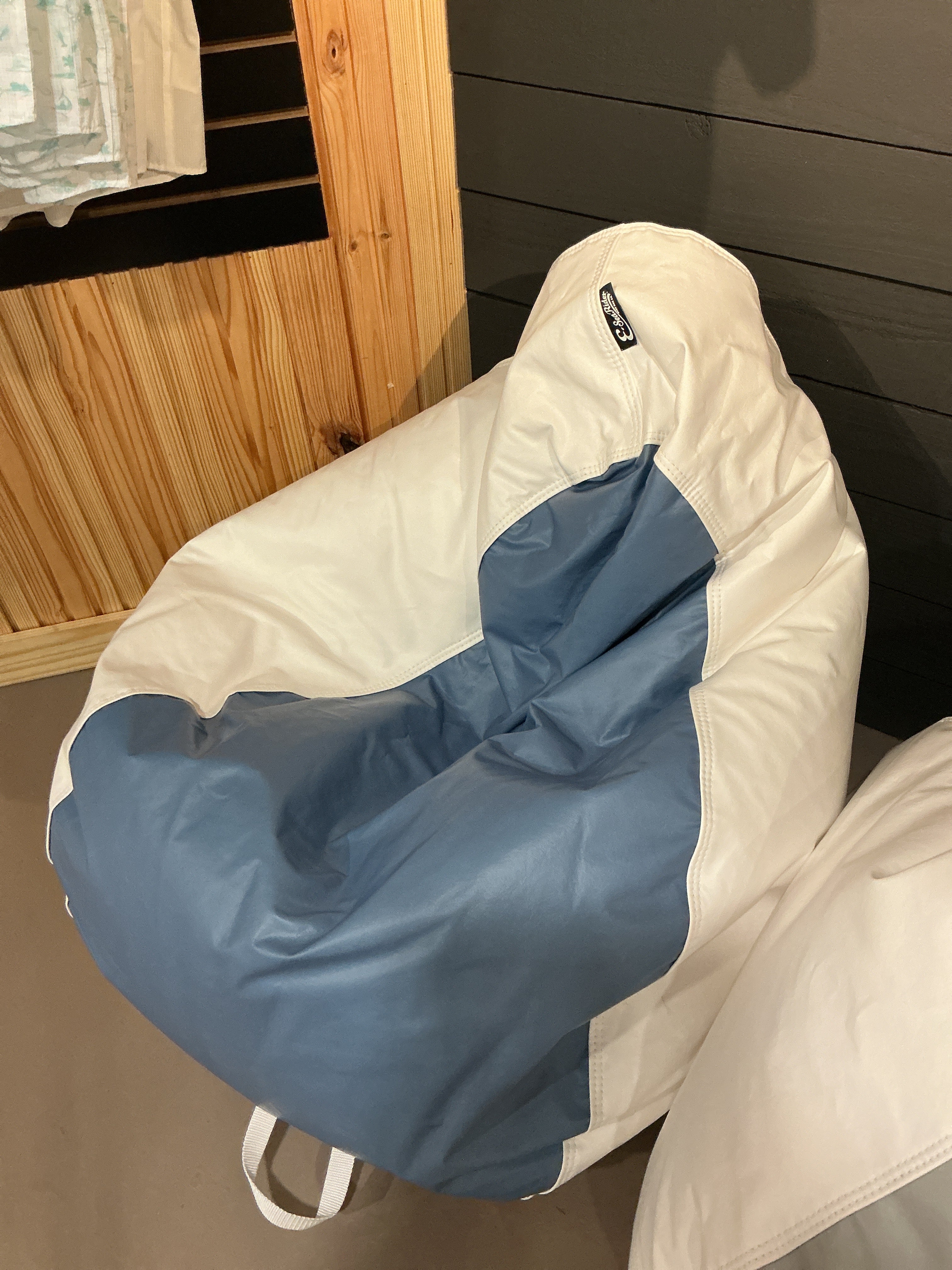 Blue boat bean bag