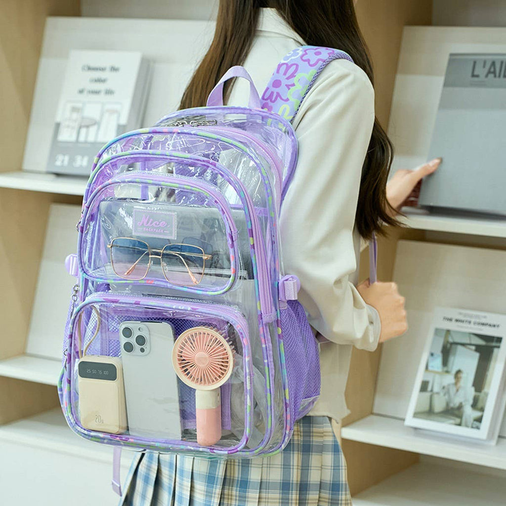 Clear PVC Backpacks for School Teen Girls_CWAB5492