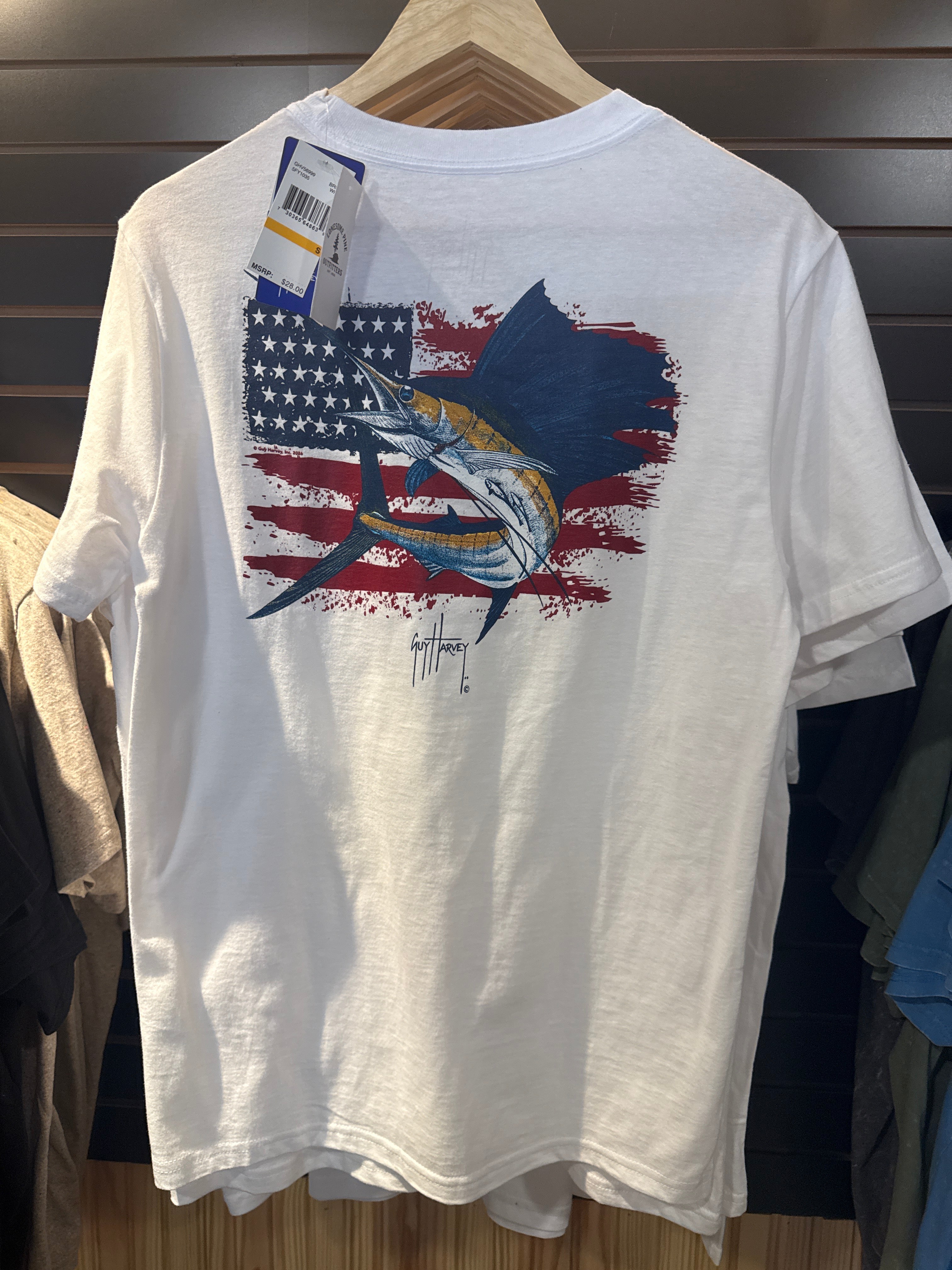 Guy Harvey flag fish white