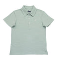 Saltwater Boy Green/white Stripe Polo