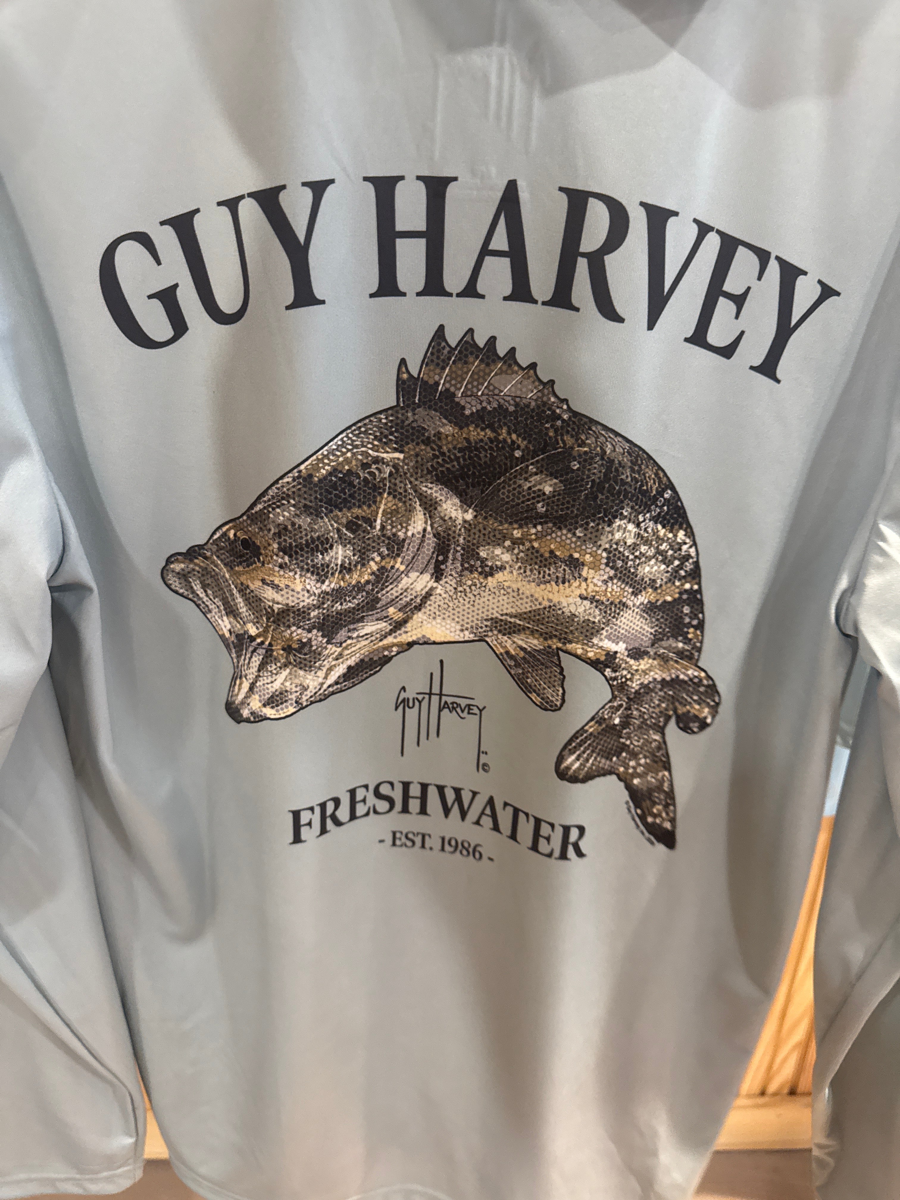 Guy Harvey green bass fishing shirt