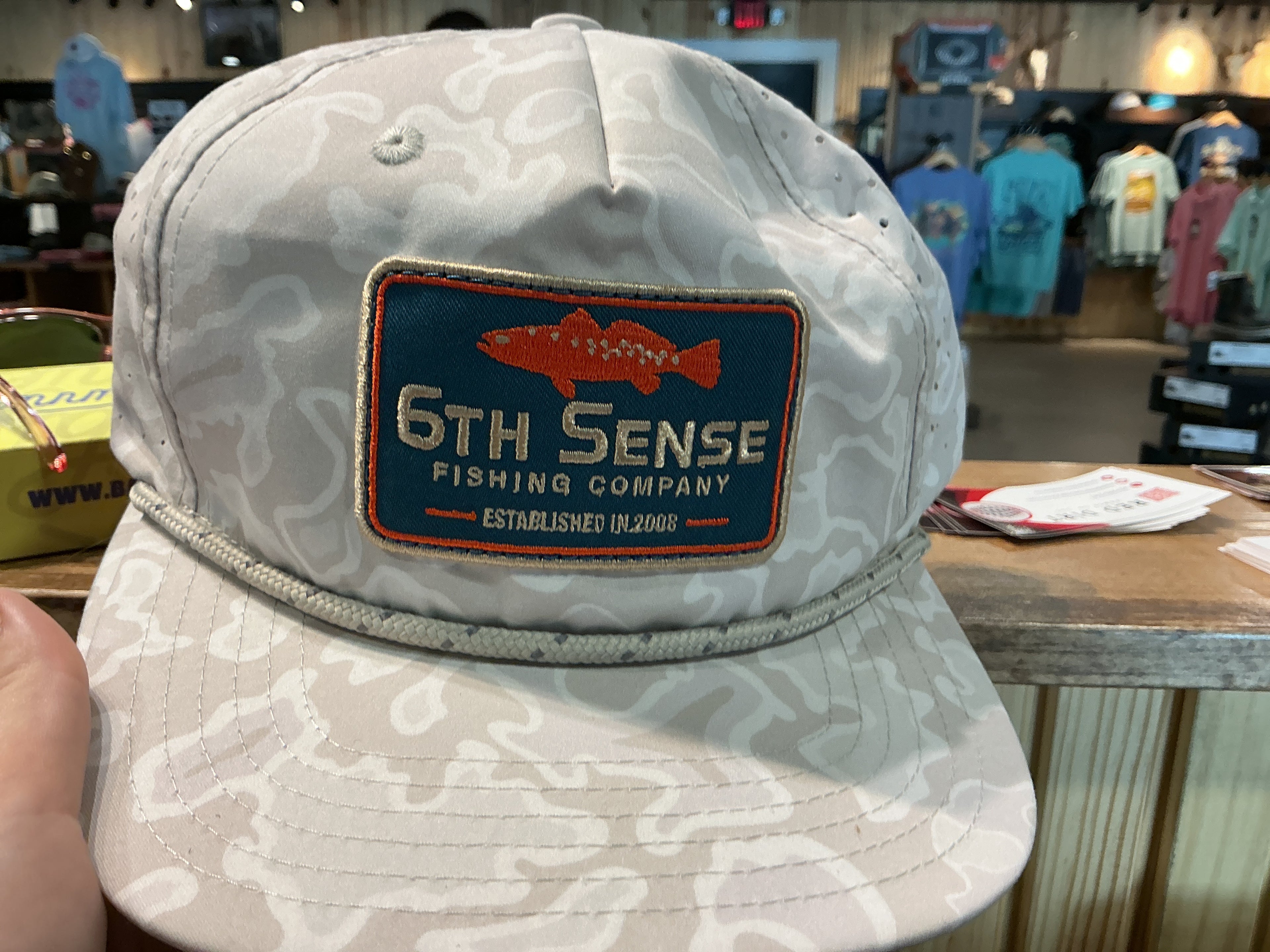 6the sense white camo hat
