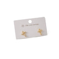Diamond Cross Stud Earrings - WATERPROOF