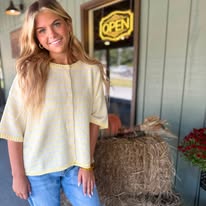 Yellow Striped Cardigan