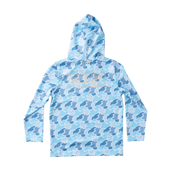 Camo blue fishing shirt