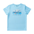 Short sleeve blue fishing shirt