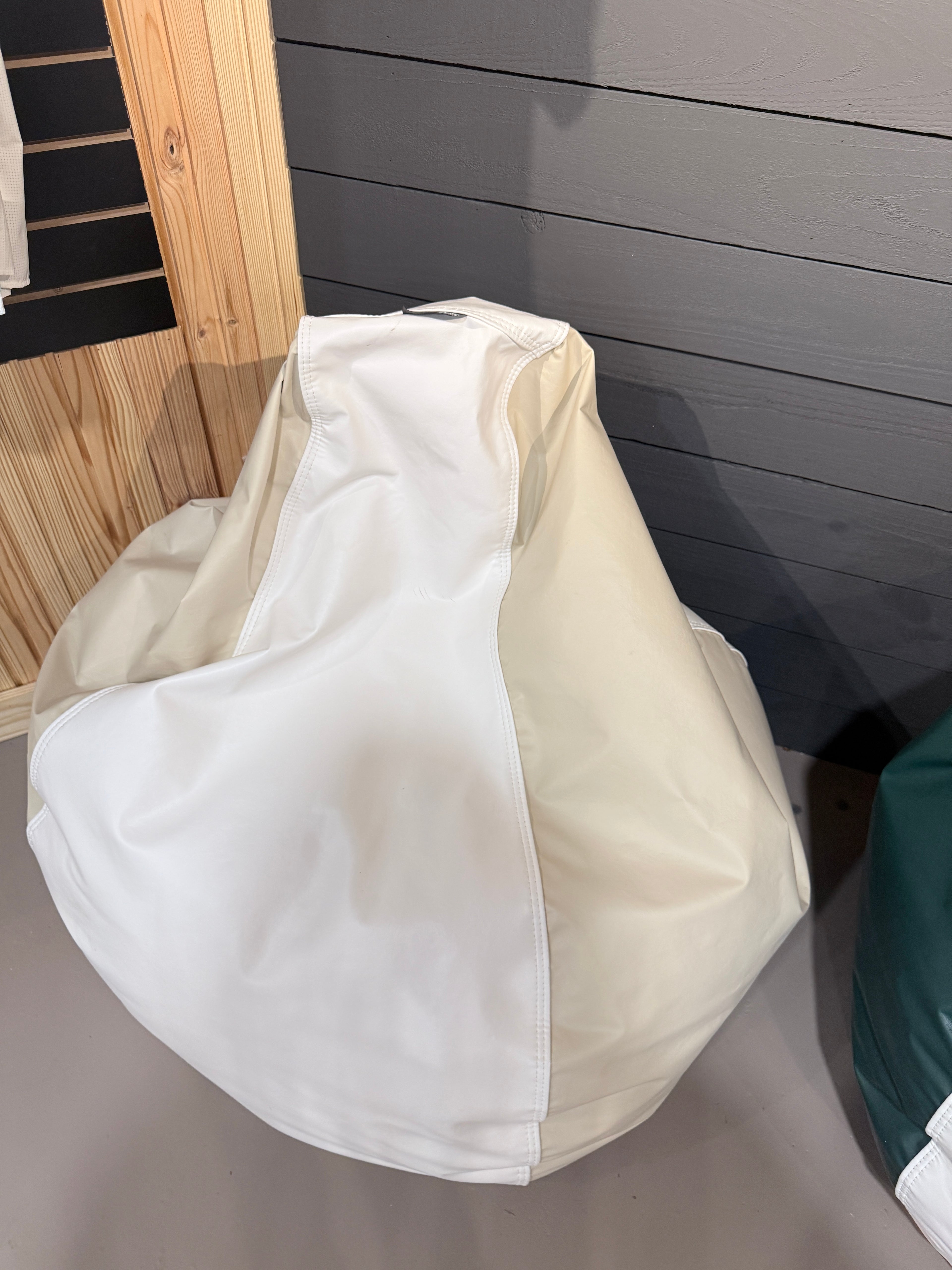 Cream boat bean bag