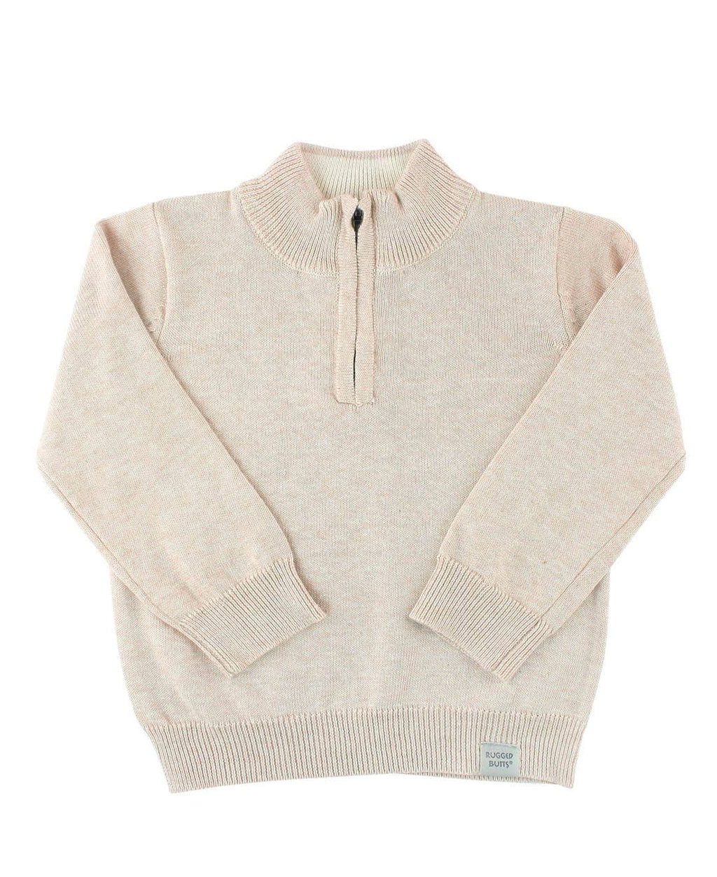 Boys Heather Oatmeal Quarter-Zip